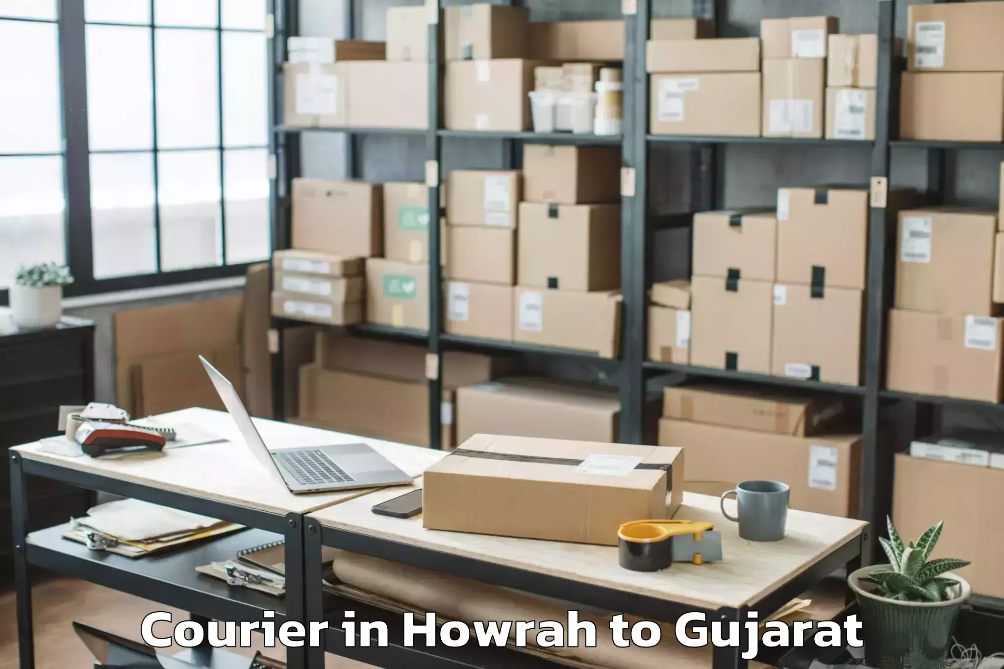 Leading Howrah to Hemchandracharya North Gujarat Courier Provider